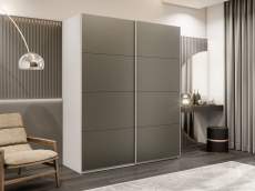 Шкафы-купе 2-х дверные, Шкаф-купе Эста 2-х дверный Стекла хаки/Доводчик 180х66х240
