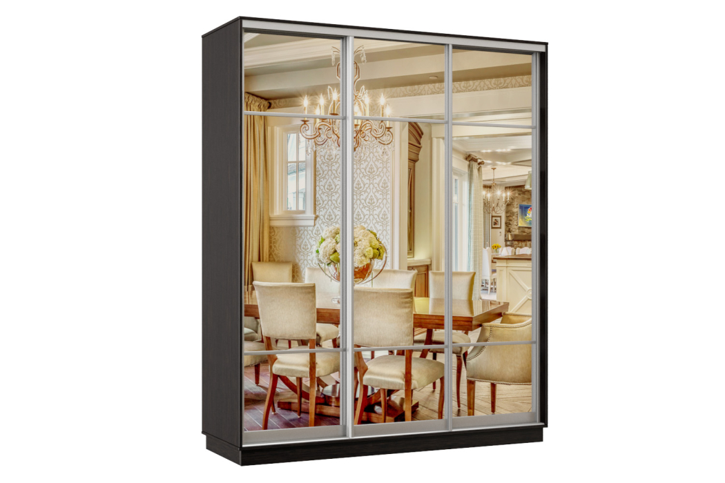 Шкафы-купе, Шкаф-купе Премьер Лайт 35 (11;11;11) трехдверный