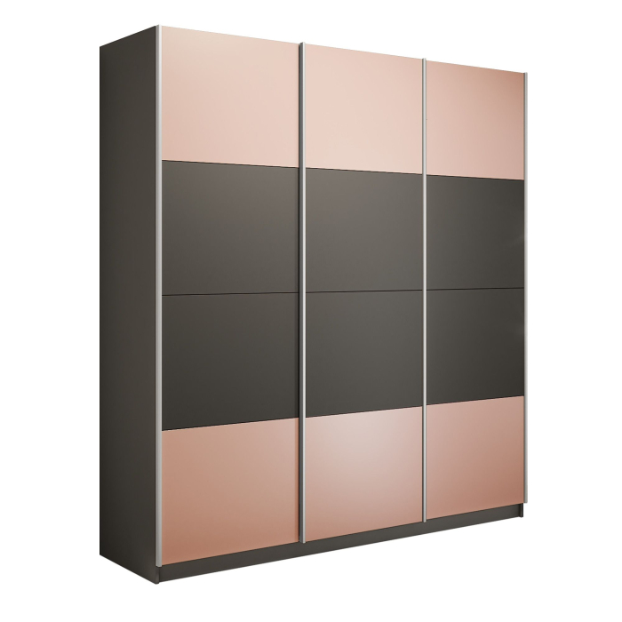 Шкафы-купе 3-х дверные, Шкаф-купе Эста 3-х дверный ДСП/Стекла пудра/Доводчик 240х66х240