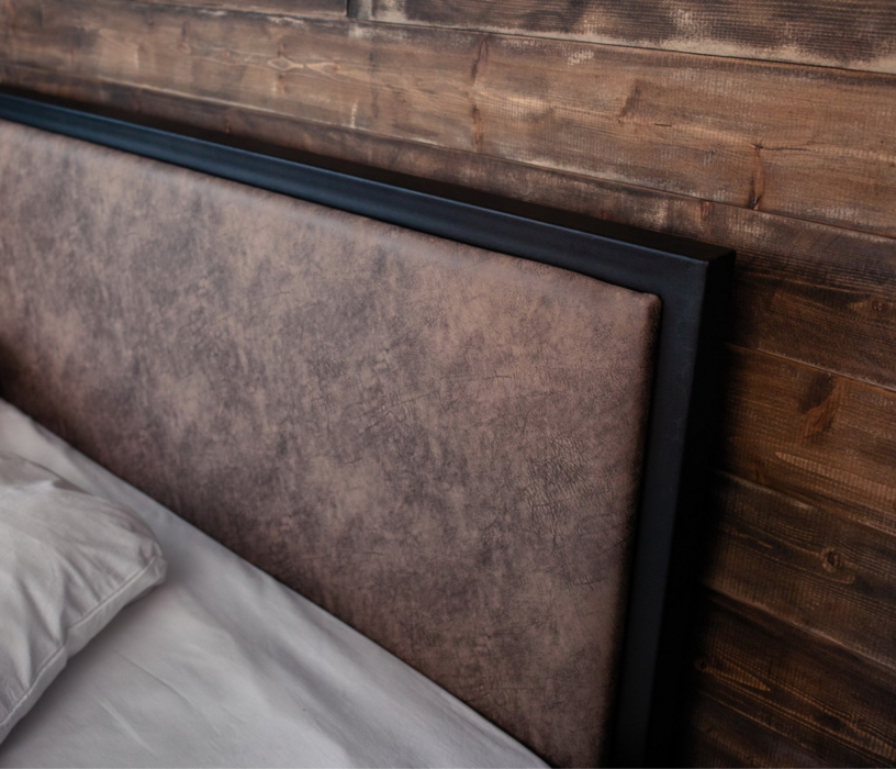 Кровати 120 см, Кровать в стиле лофт Лоренцо 1.2 (Черный)