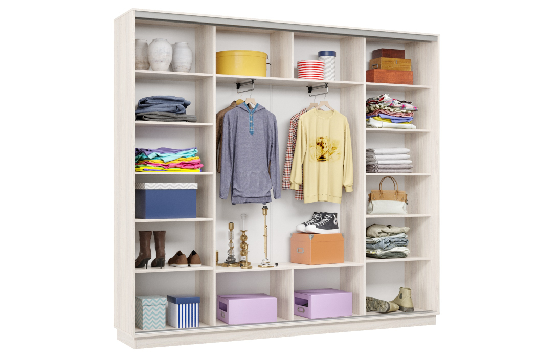 Шкафы-купе 3-х дверные, Шкаф-купе Премьер Лайт 57 (11;08;11) трехдверный