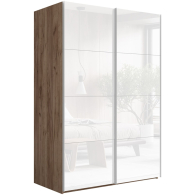 Шкафы-купе 2-х дверные, Шкаф-купе Эста Стекло белое+Стекло белое 180х66х240