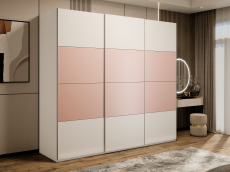 Шкафы-купе 3-х дверные, Шкаф-купе Эста 3-х дверный ДСП/Стекла пудра/Доводчик 270х66х240