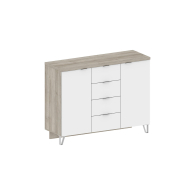 Комоды, Комод Анима КМ-3204, дуб серый, белый