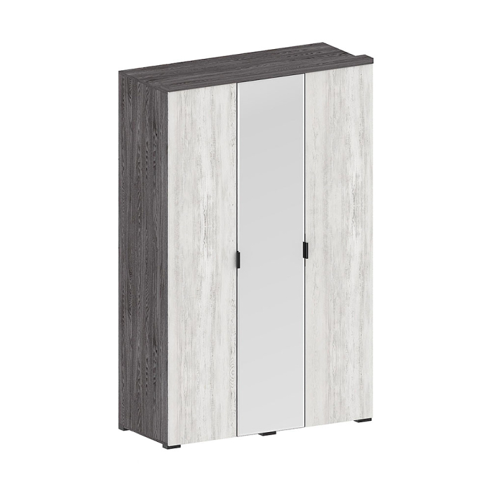 Для одежды, Шкаф Шаде ШК-2901, черный ясень, санторини белый