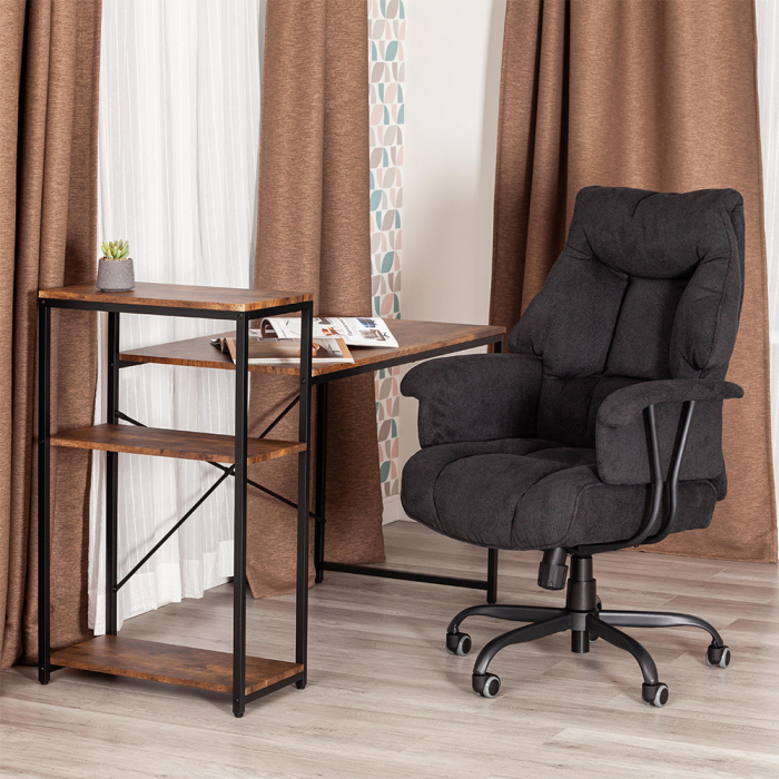 Для офиса и дома, Кресло BROOKLYN, ткань, черный