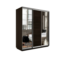 Шкафы-купе, Шкаф-купе Экспресс Медиум (2 зеркала) трио 2200 x 2400 x 600