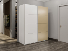 Шкафы-купе 2-х дверные, Шкаф-купе Эста 2-х дверный ДСП/Стекла фисташка/Доводчик 180х66х240