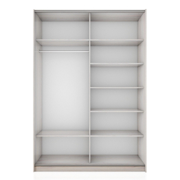 Шкаф-купе Прайм 2-х дверный ДСП/Зеркало/Доводчики 160х57х230