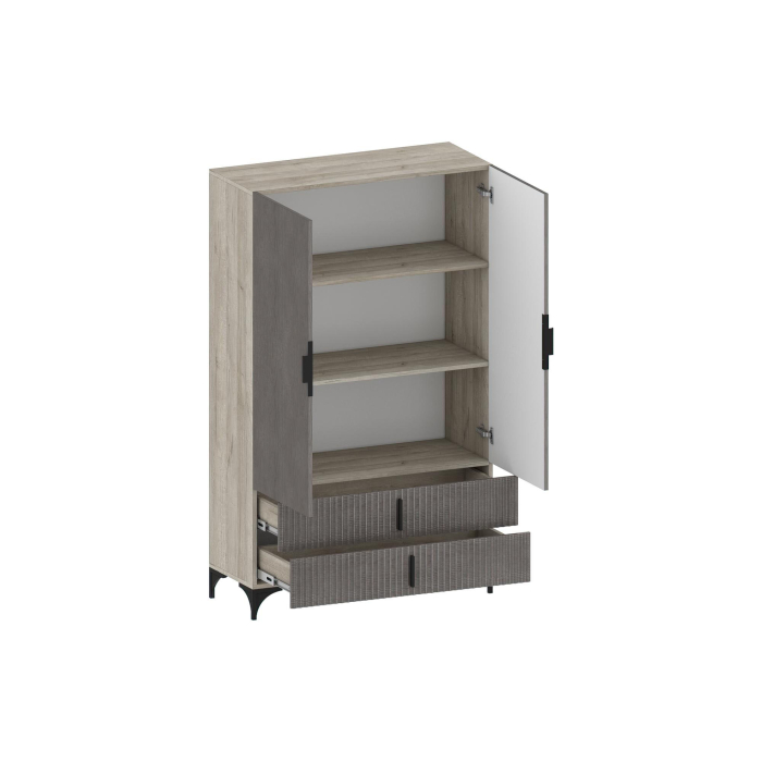 Шкафы распашные, Шкаф Шер ШК-3324, дуб апрель темный, лофт голден пэлес