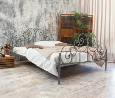 Кованые кровати, Кованая кровать Афина 1.6 с двумя спинками