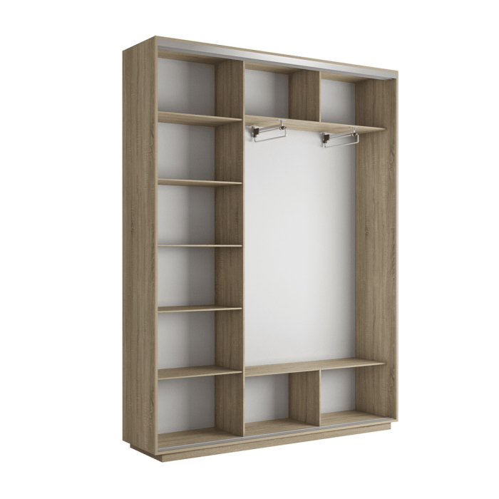 Шкафы-купе 3-х дверные, Шкаф-купе Экспресс 3-х дверный Фотопечать Ленты Стекла 180х45х240