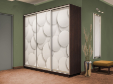 Шкафы-купе 3-х дверные, Шкаф-купе Экспресс 3-х дверный Фотопечать Шары Стекла 210х45х240