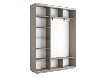 Шкаф-купе Экспресс Медиум (1 зеркало) трио 2400 x 2100 x 450
