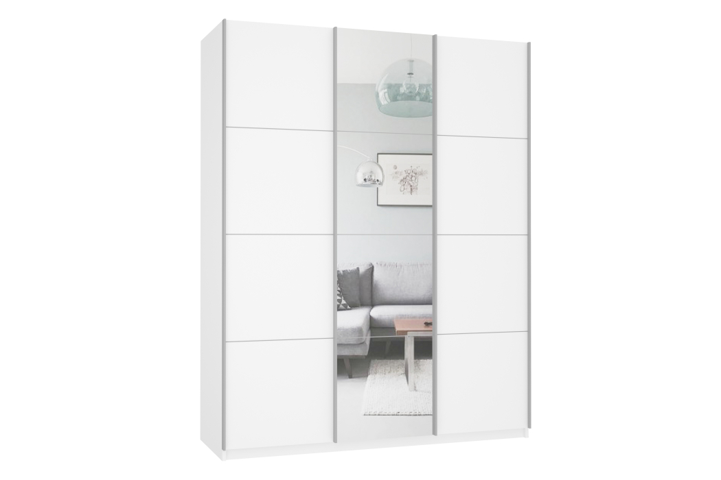 Шкафы-купе 3-х дверные, Шкаф Прайм трио 2ДСП+1зеркало 2300 х 1800 х 570