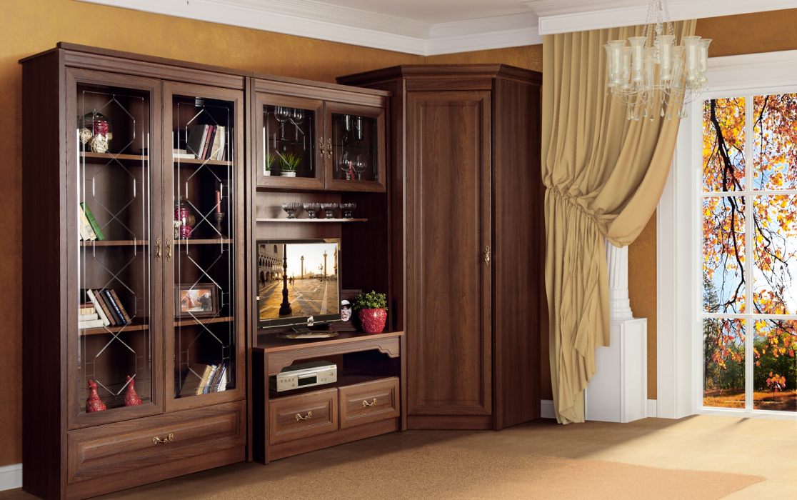 Для одежды, Шкаф угловой Флоренция 641, фасад глухой, дуб оксфорд