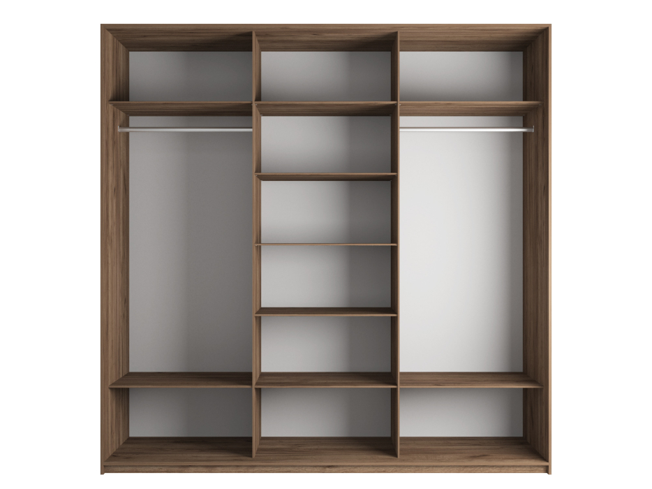 Шкафы-купе 3-х дверные, Шкаф-купе Эста 3-х дверный Стекла фисташка/Доводчик 270х66х240