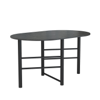 Обеденные столы, Стол раскладной Октава 42.41, мрамор черный, черный