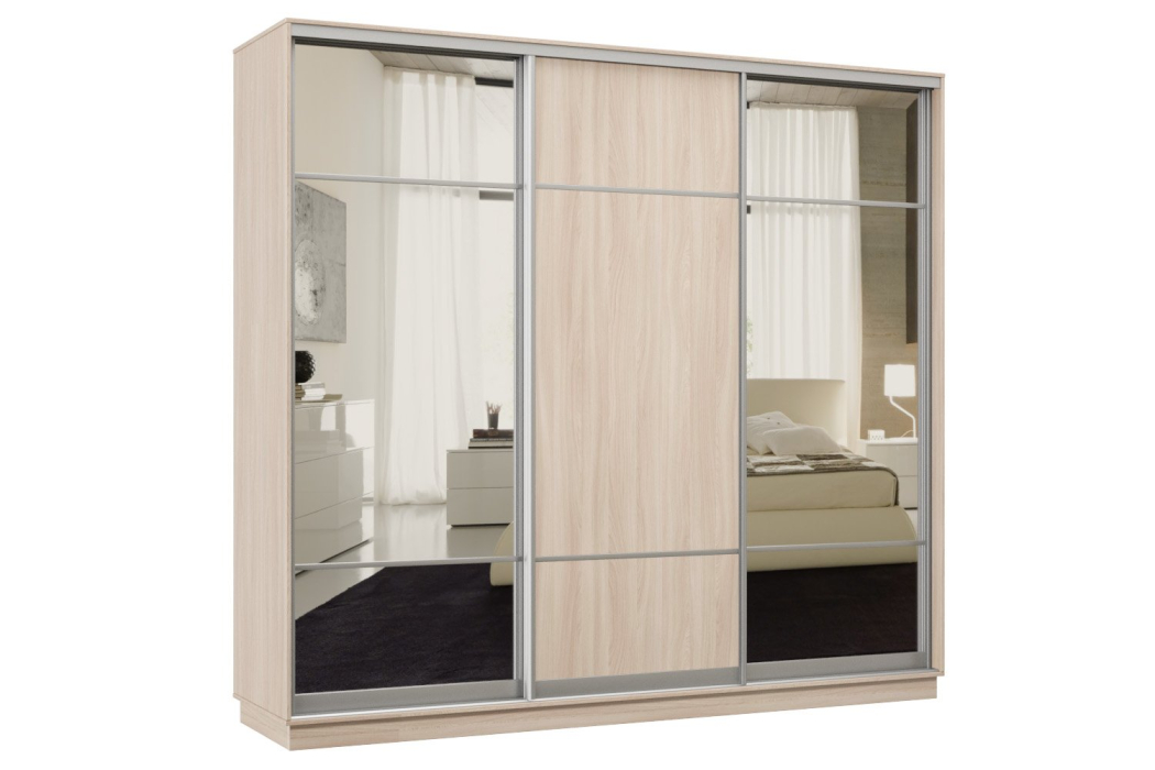 Шкафы-купе 3-х дверные, Шкаф-купе Премьер Лайт 54 (11;08;11) трехдверный