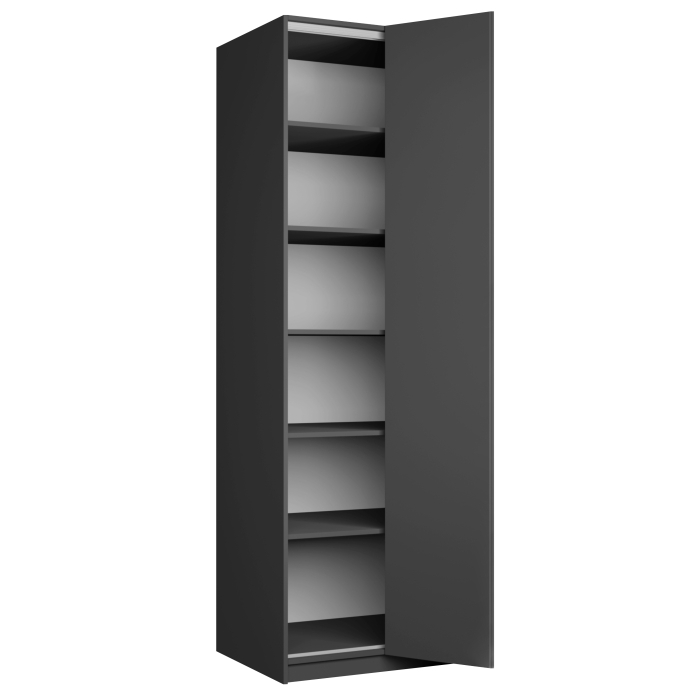 Шкафы распашные, Шкаф складной Е1 Локер ("Гармошка" с системой Push to Move/Правый)81х52.5х220 см, с полками