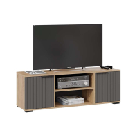 ТВ-тумбы, Тумба под ТВ Хилтон исп. 2, дуб крафт золотой, графит матовый