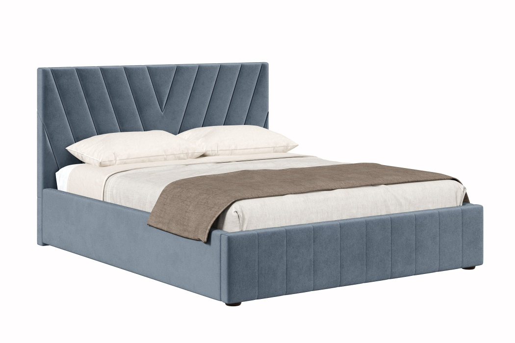 Мягкая кровать, Кровать Палермо 1600 с подъёмным механизмом, велюр