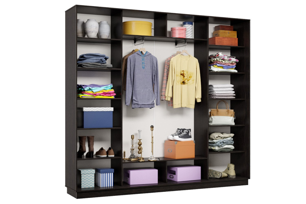 Шкафы-купе 3-х дверные, Шкаф-купе Премьер 57 (11ЗБ;11ЗБ;11ЗБ) фасады зеркало бронза/трёхдверный/Профиль чёрный муар