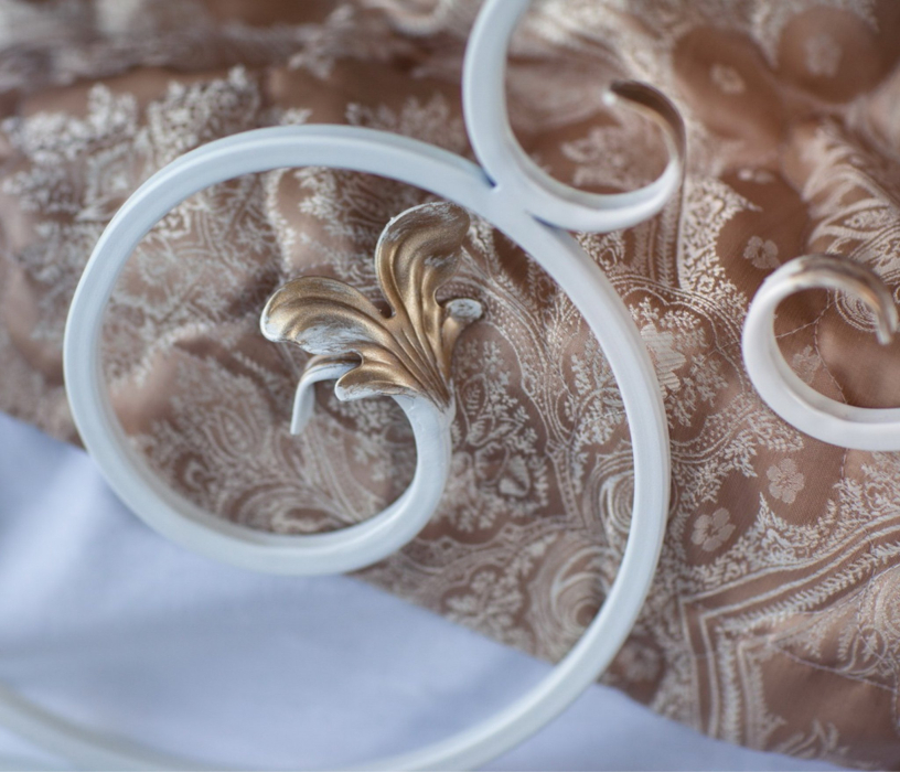 Кованые кровати, Кованая кровать Афина 1.4 с двумя спинками