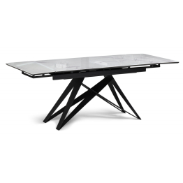 Стеклянный стол Блэкберн new 140(200)х80х75