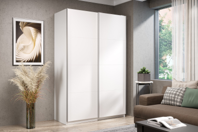 Шкаф-купе Smart 1222 2х дверный (фасады ЛДСП) профиль серебро