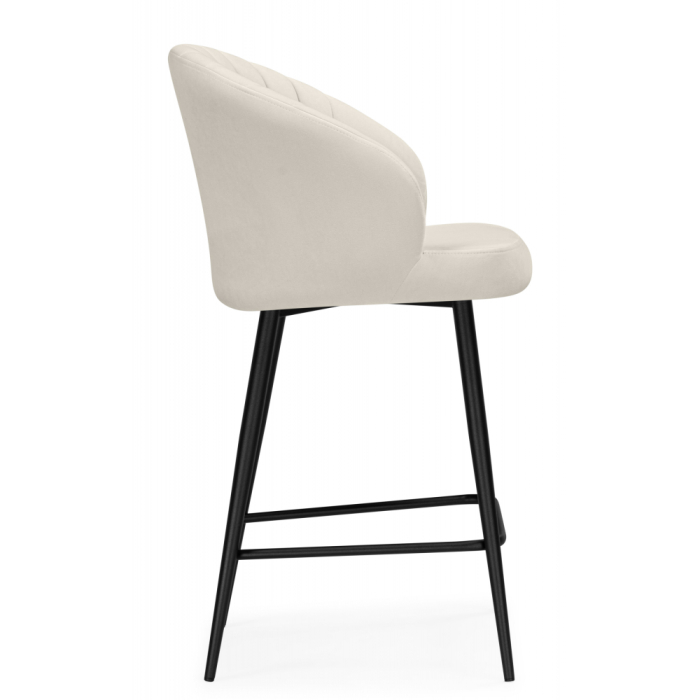 Барные стулья, Стул полубарный на металлокаркасе Бэнбу некрутящийся marseille (чёрный)