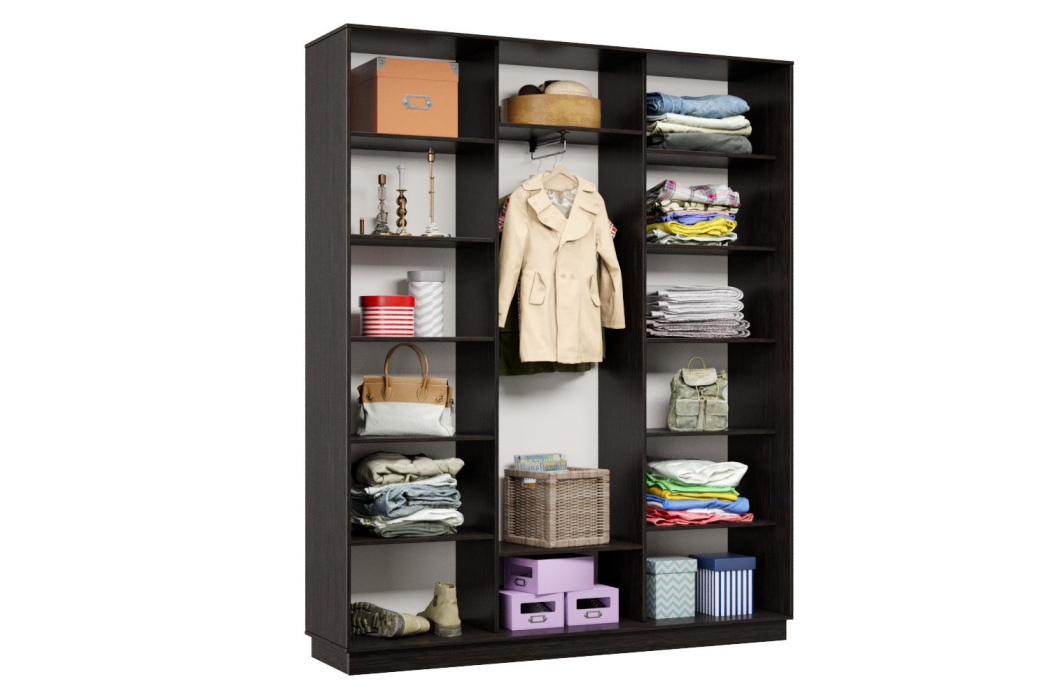 Шкафы-купе 3-х дверные, Шкаф-купе Премьер Лайт 29 (02;01;02) трехдверный