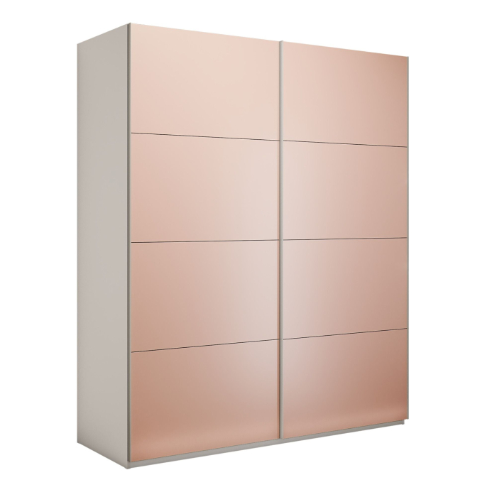 Шкафы-купе 2-х дверные, Шкаф-купе Эста 2-х дверный Стекла пудра/Доводчик 180х66х240