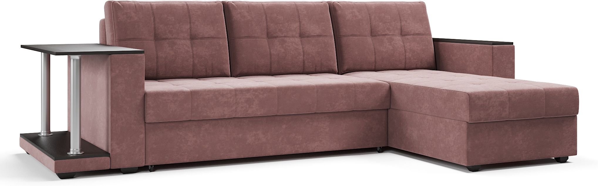 Диваны угловые, Диван-кровать угловой со столом Атланта Классик 145, велюр
