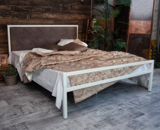 Кровать в стиле лофт Лоренцо 1.8 (Белый)