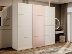 Шкафы-купе 3-х дверные, Шкаф-купе Эста 3-х дверный ДСП/Стекла пудра/Доводчик 240х66х240