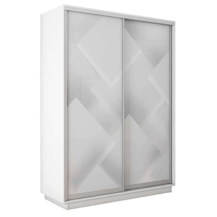 Шкафы-купе 2-х дверные, Шкаф-купе Экспресс 2-х дверный Фотопечать Квадрат Стекла 140х60х220