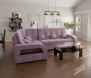 Модульный диван Майами-3,микровелюр,антивандальная ткань,венеция