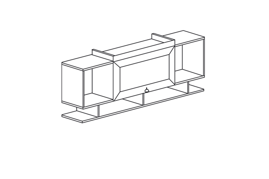 В гостиную, Шкаф навесной Инна 613, денвер светлый