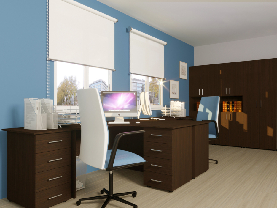 Угловые, Стол с тумбой ОФ-10+ОФ-20