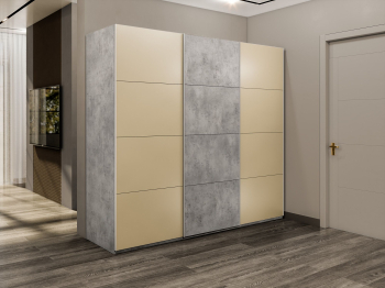 Шкаф-купе Эста 3-х дверный ДСП/Стекла фисташка/Доводчик 300х66х240