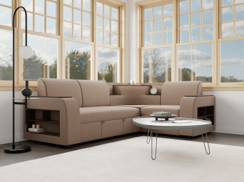 Угловой диван Фараон ППУ, велюр