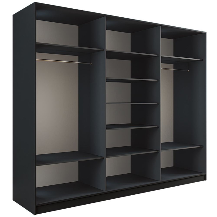 Шкафы-купе 3-х дверные, Шкаф-купе Эста Зеркало+Зеркало+Зеркало 300х66х240