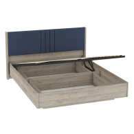 Кровати с мягким изголовьем, Кровать Лежер КРП-311-16-14 1,4, дуб серый, ткань missoni 14