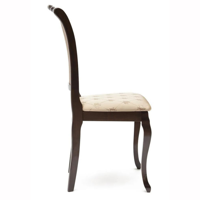 Стулья, Стул Geneva, дерево гевея, Tobacco, ткань золотистые цветы