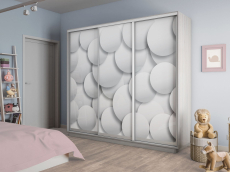 Шкафы-купе 3-х дверные, Шкаф-купе Экспресс 3-х дверный Фотопечать Шары Стекла 180х45х220