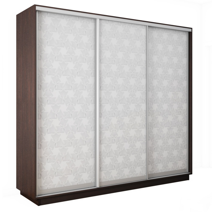 Шкафы-купе 3-х дверные, Шкаф-купе Экспресс 3-х дверный Фотопечать Калейдоскоп Стекла 180х45х240