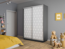 Шкафы-купе 2-х дверные, Шкаф-купе Экспресс 2-х дверный Фотопечать Калейдоскоп Стекла 120х60х220