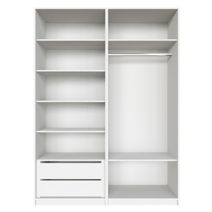 Шкафы распашные, Распашной шкаф Локер 800+800 (Гармошка) с полками и ящиками слева