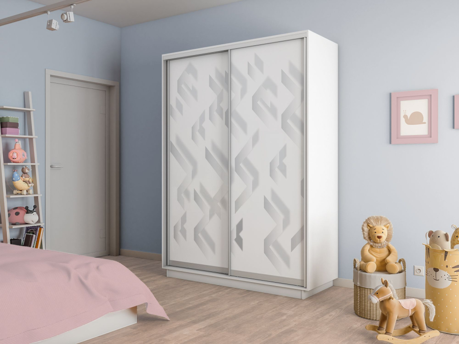 Шкафы-купе 2-х дверные, Шкаф-купе Экспресс 2-х дверный Фотопечать Ленты Стекла 120х60х220